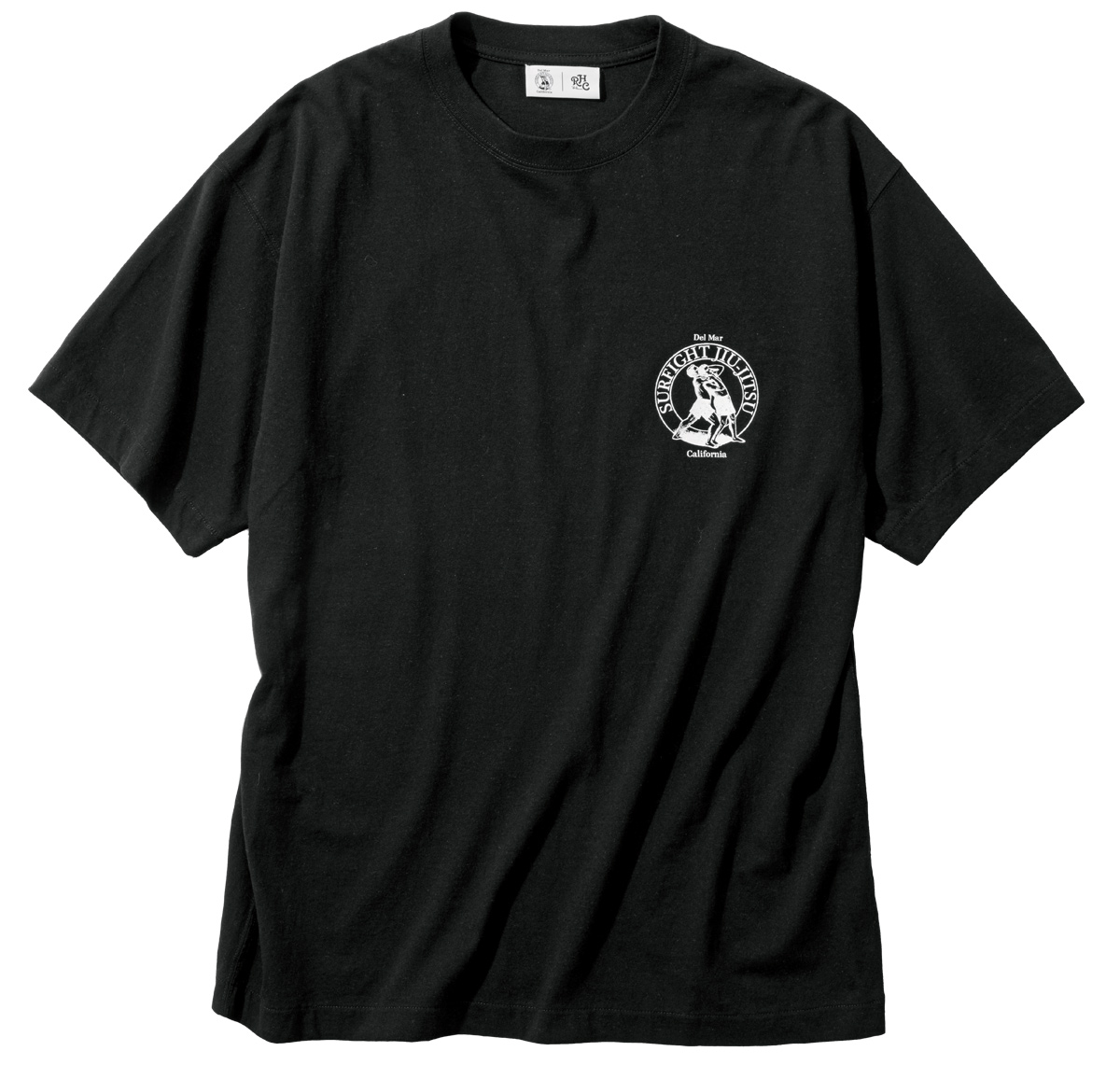 SURFIGHT JIU-JITSU Tシャツ ブラック　ロンハーマン Catch the Wave！ ［サーフファイト フォー RHC／コラボTシャツ］このT